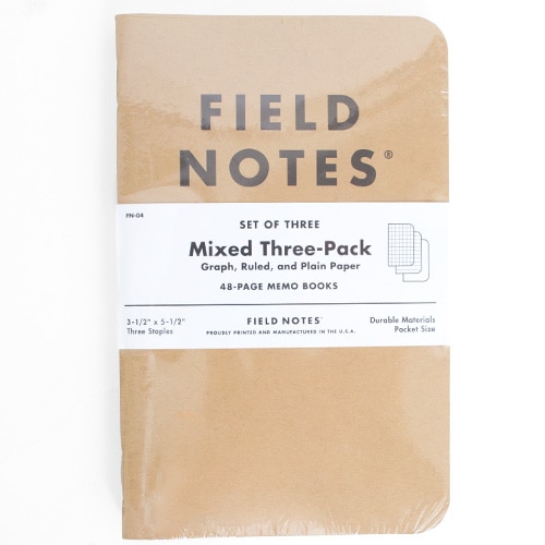 Field Notes, Memo & Notebooks, Art & School, 3 pack, Mixed design, 4468